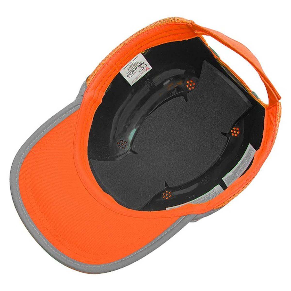 CZAPKA OCHRONNA BUMPCAP Z SIATKĄ POMARAŃCZOWA HVP