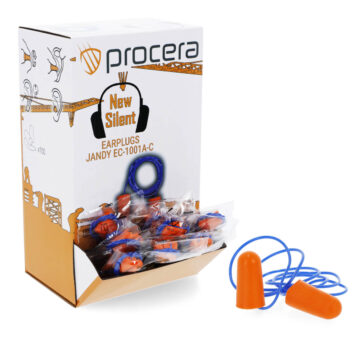 ZATYCZKI DO USZU NA SZNURKU NEW SILENT EARPLUGS EC-1001A-C – 1 OPAKOWANIE