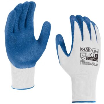 RĘKAWICE OCHRONNE POWLEKANE LATEKSEM X-LATOS BLUE
