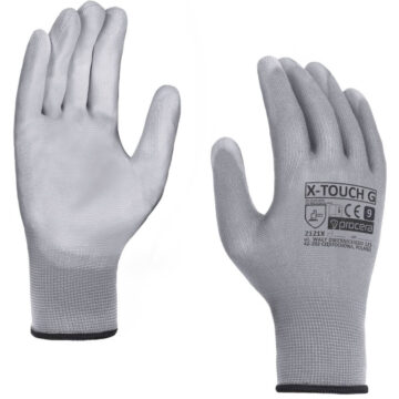 RĘKAWICE OCHRONNE POWLEKANE PU X-TOUCH GREY