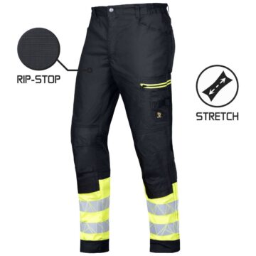 SPODNIE DO PASA MEGAWORK RIP-STOP STRETCH BLACK
