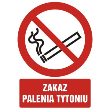 ZNAK BHP – ZAKAZ PALENIA TYTONIU – GC053 DJ PN